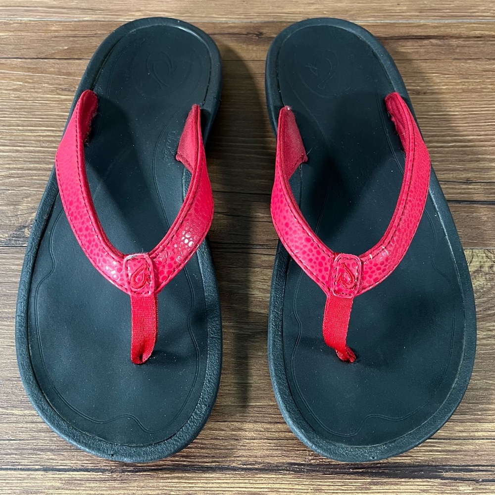 Olukai‎ Kulapa Kai Pink Flip Flops Sandals Women’s Size 6 Shoes